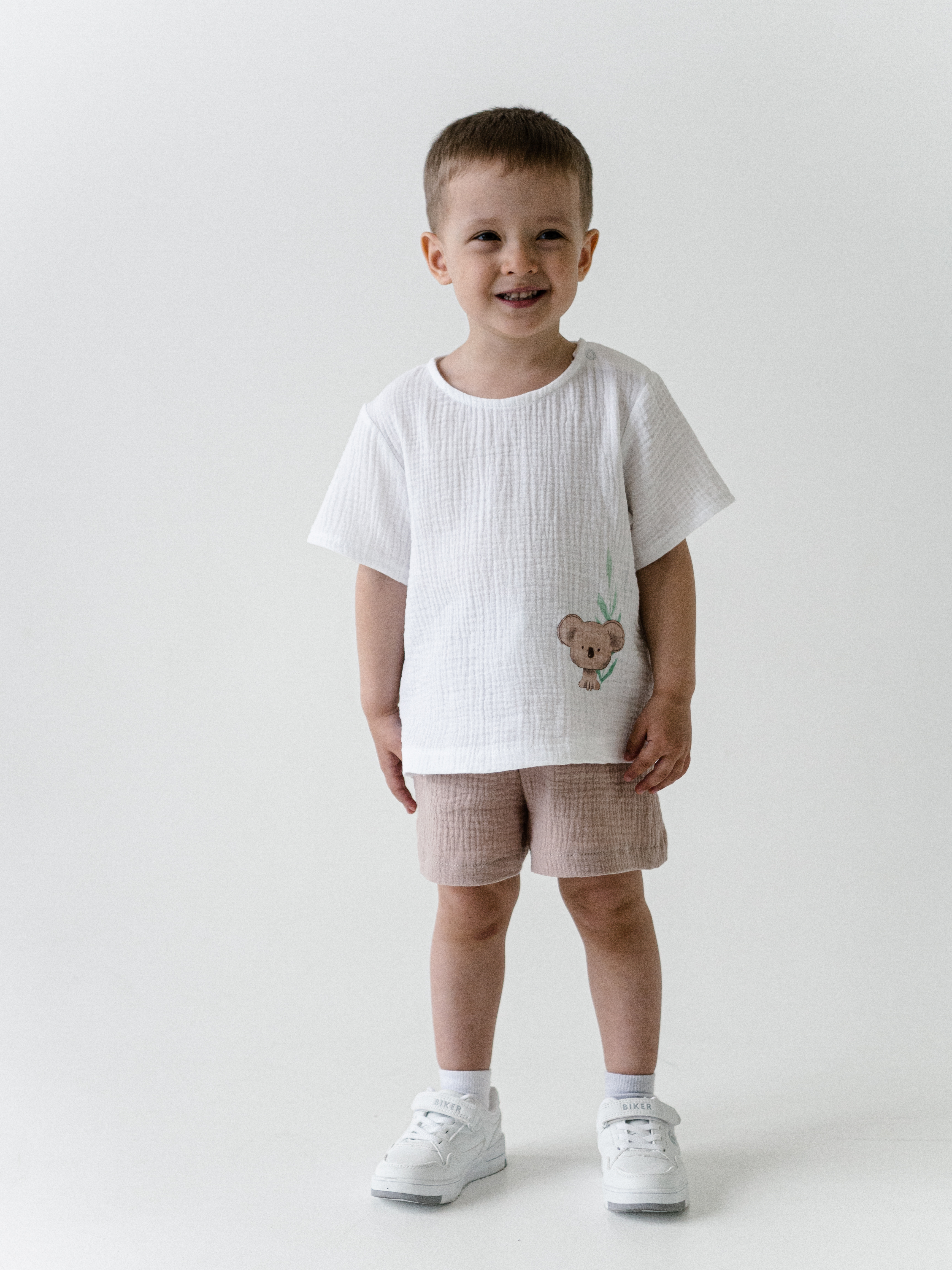 Костюм Чудо-Кроха SET-Ts01-Pr03-Sh01_белый/бежевый - фото 1