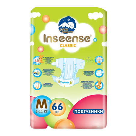 Подгузники INSEENSE Classic M 66 шт.
