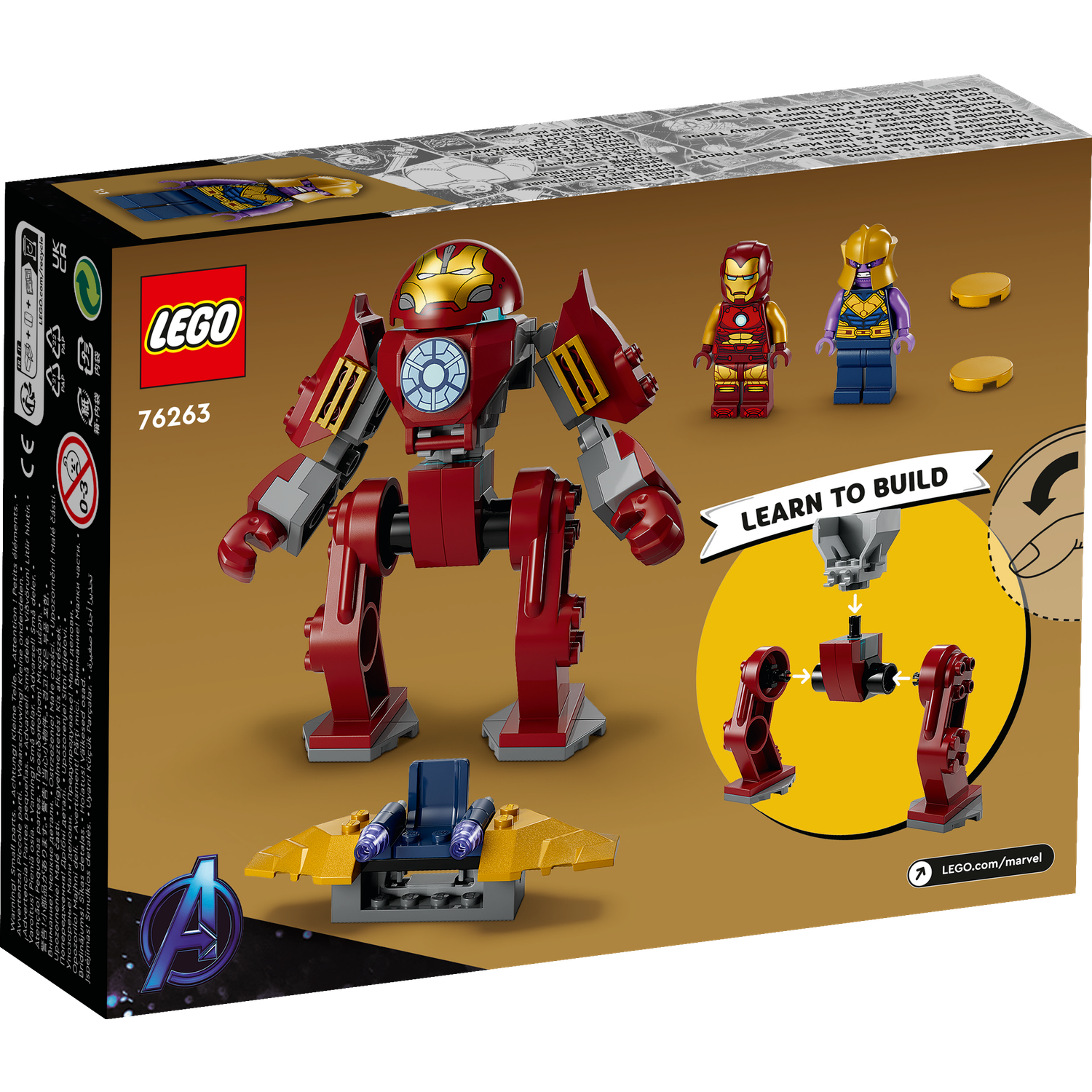 Конструктор LEGO Marvel Super Heroes Iron Man Hulkbuster vs Thanos 66 дет. - фото 13