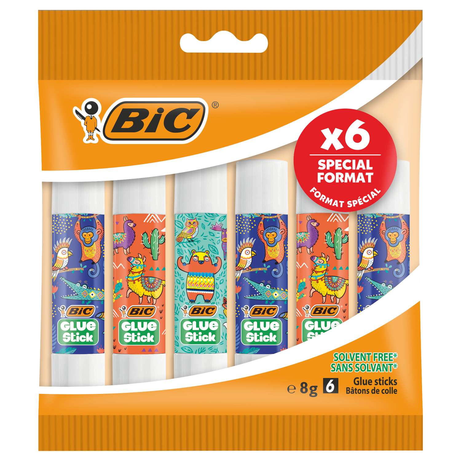 Клей-карандаш BIC 8 г 6 шт. - фото 1