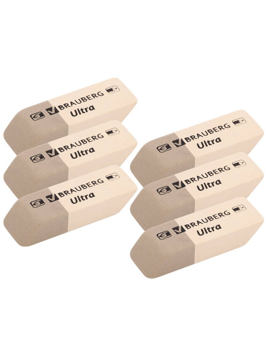 Ластик Brauberg 6 шт. - фото 8