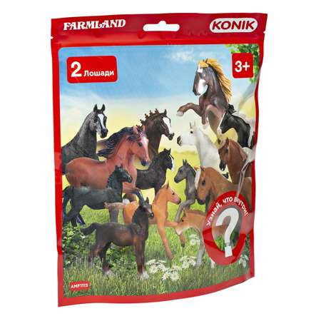 Игровой набор KONIK Лошади с жеребятами