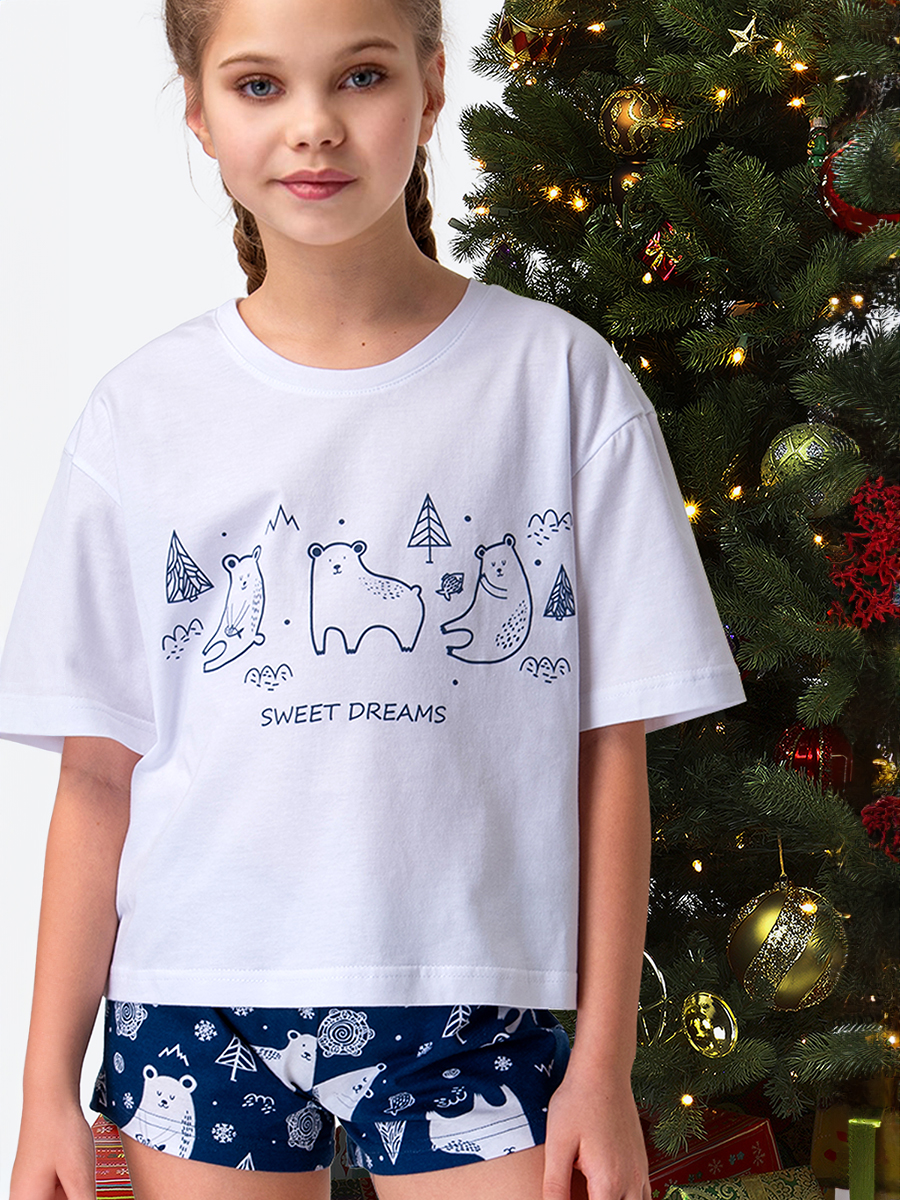 Пижама HappyFox HF5900DSPбелый.медведи.елки.на.чернильном - фото 8