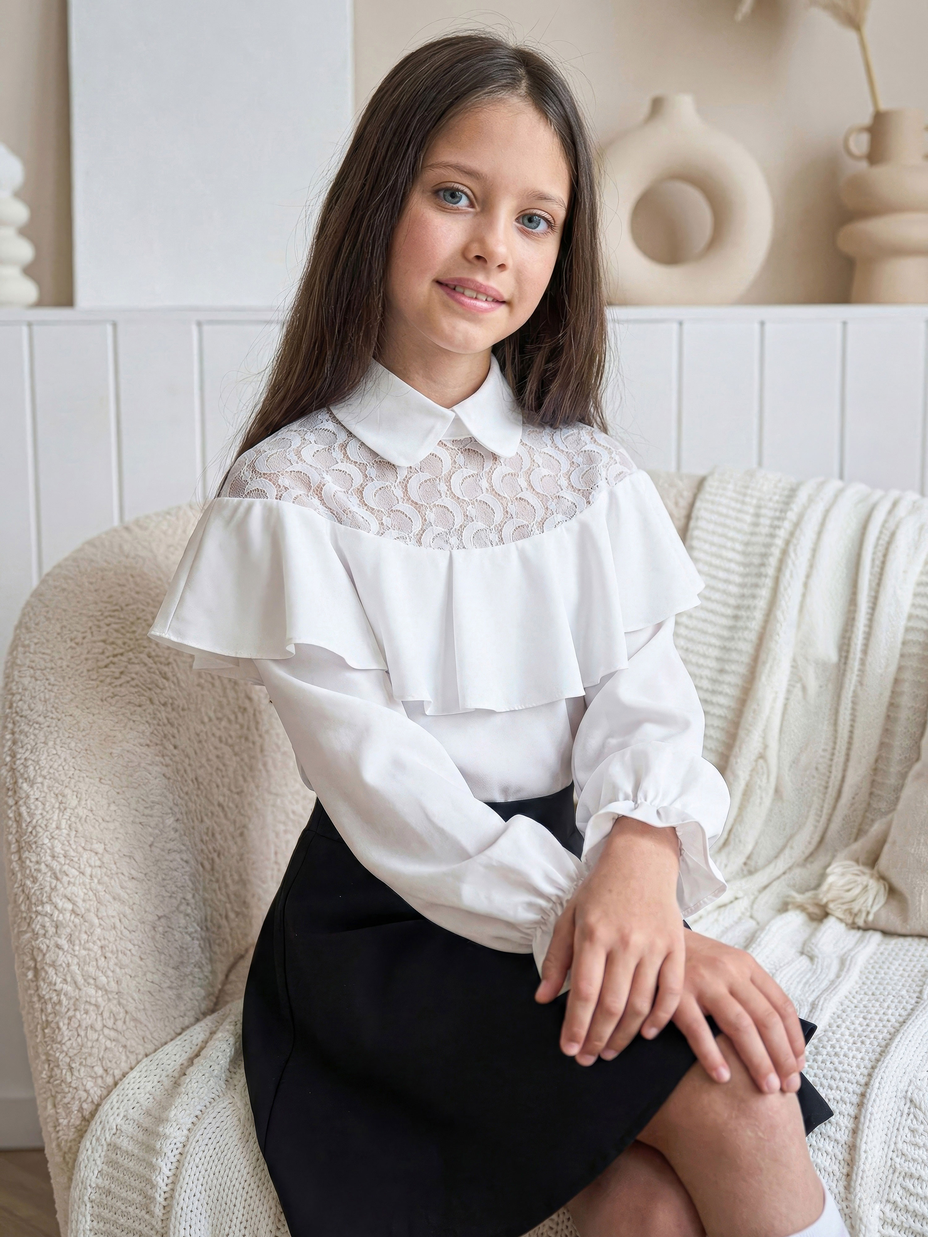 Блузка СИНЯЯ МОДА W1538B-G39 - фото 1