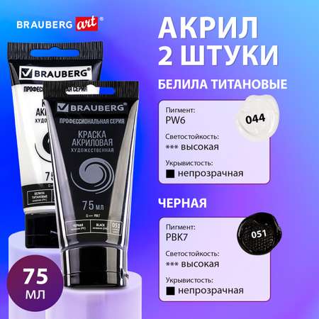 Краски акриловые Brauberg 2 цв.