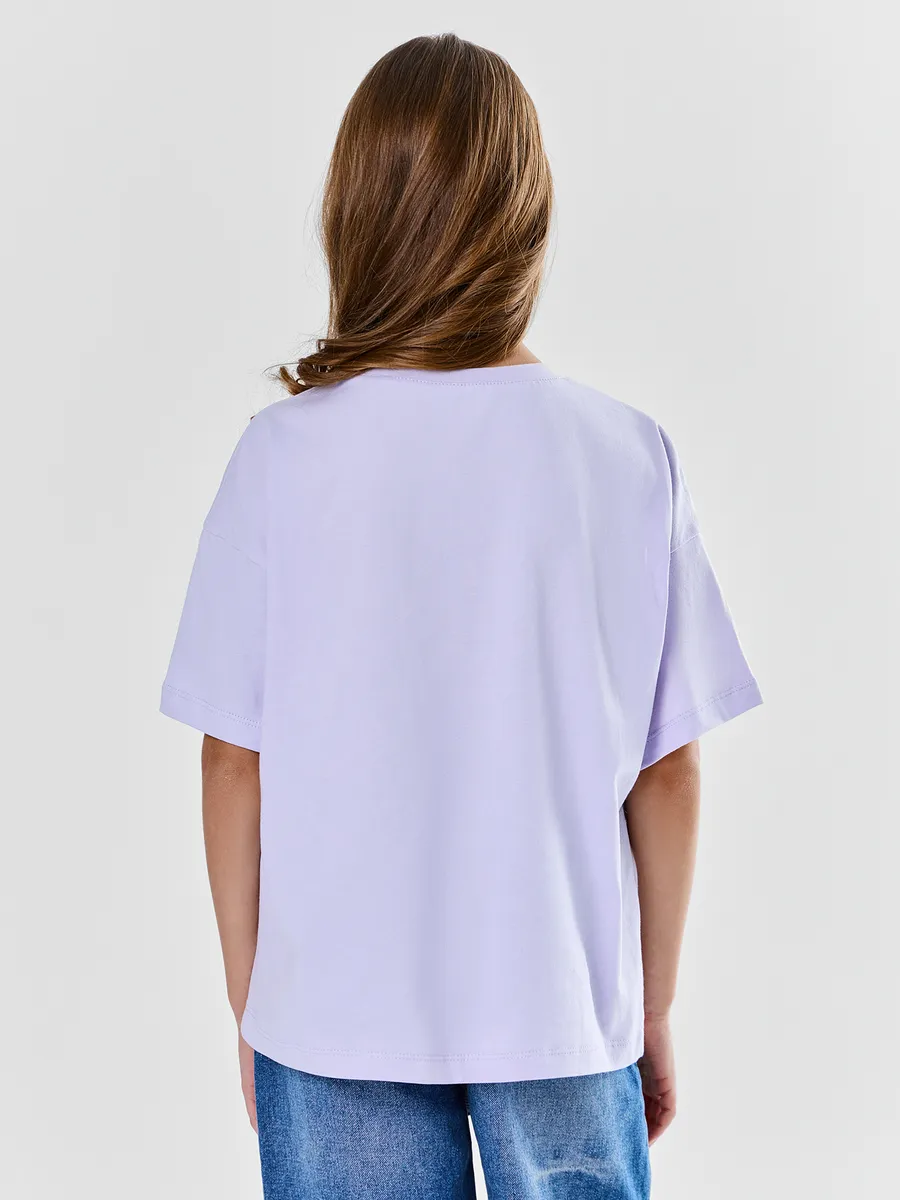 Футболка Mark Formelle (Марк Формэль) 117843/лиловый вереск +печать - фото 3