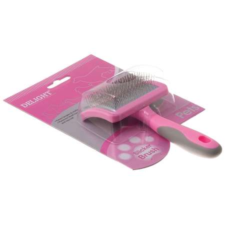 Пуходерка для кошек и собак DeLIGHT Rose мягкий корд малая 36821SR
