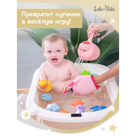 Ковш LaLa-Kids 0.5 л Бегемотик розовый
