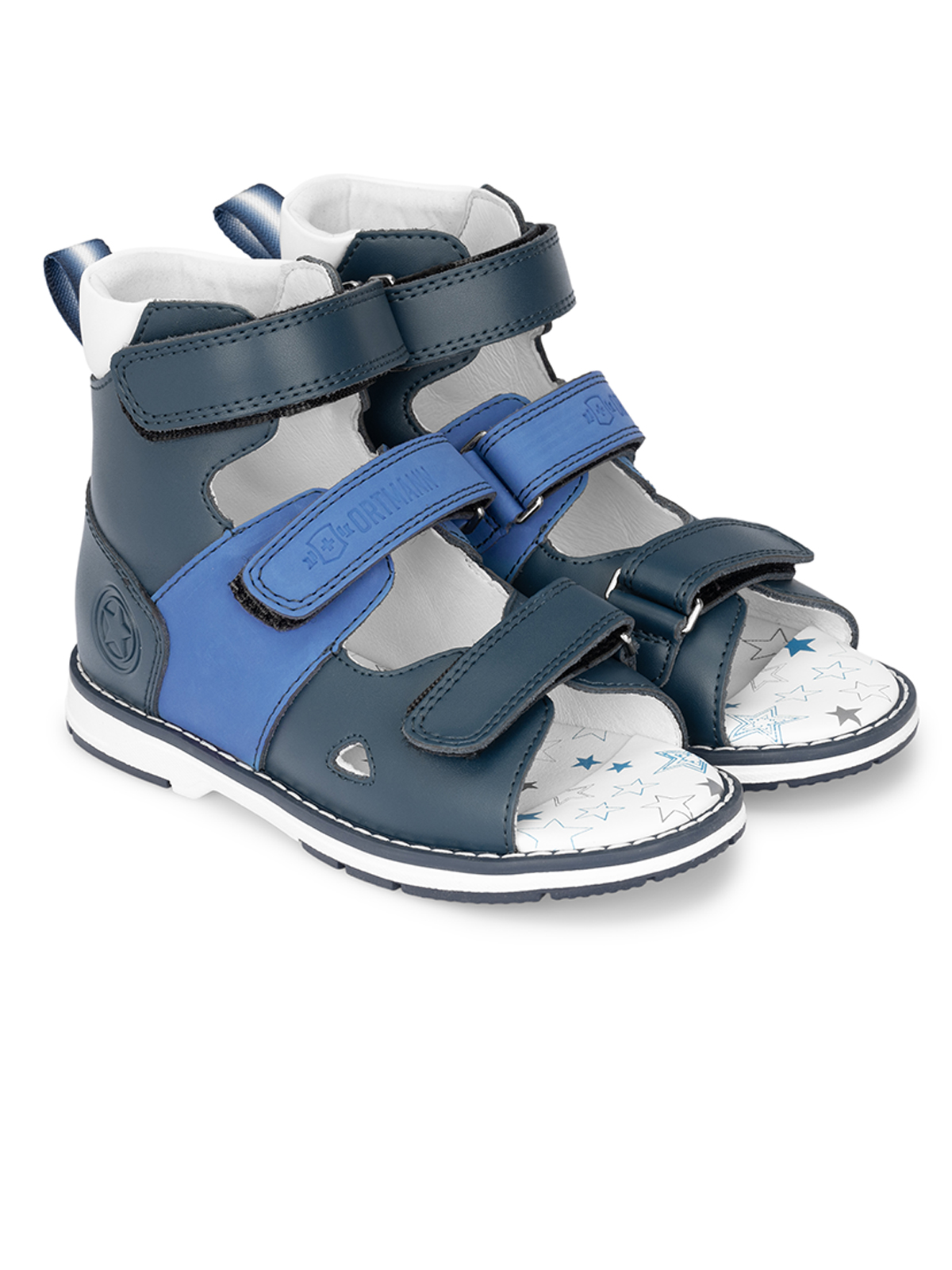 Сандалии ORTMANN kids 7.29_Kristof_голубой / синий микс, о/м - фото 7