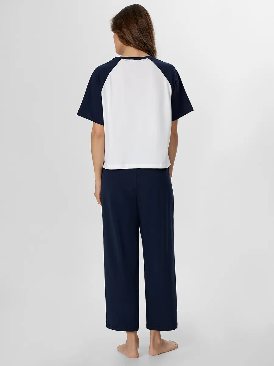 Пижама Mark Formelle (Марк Формэль) 592631/белый +т.синий +печать1 - фото 3