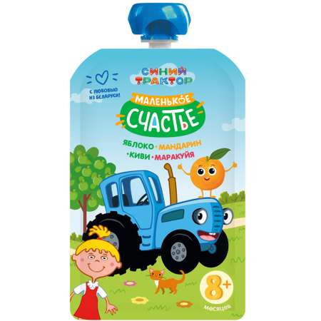 Пюре Маленькое счастье Яблоко-Мандарин-Киви-Маракуйя с 8 мес 90 г