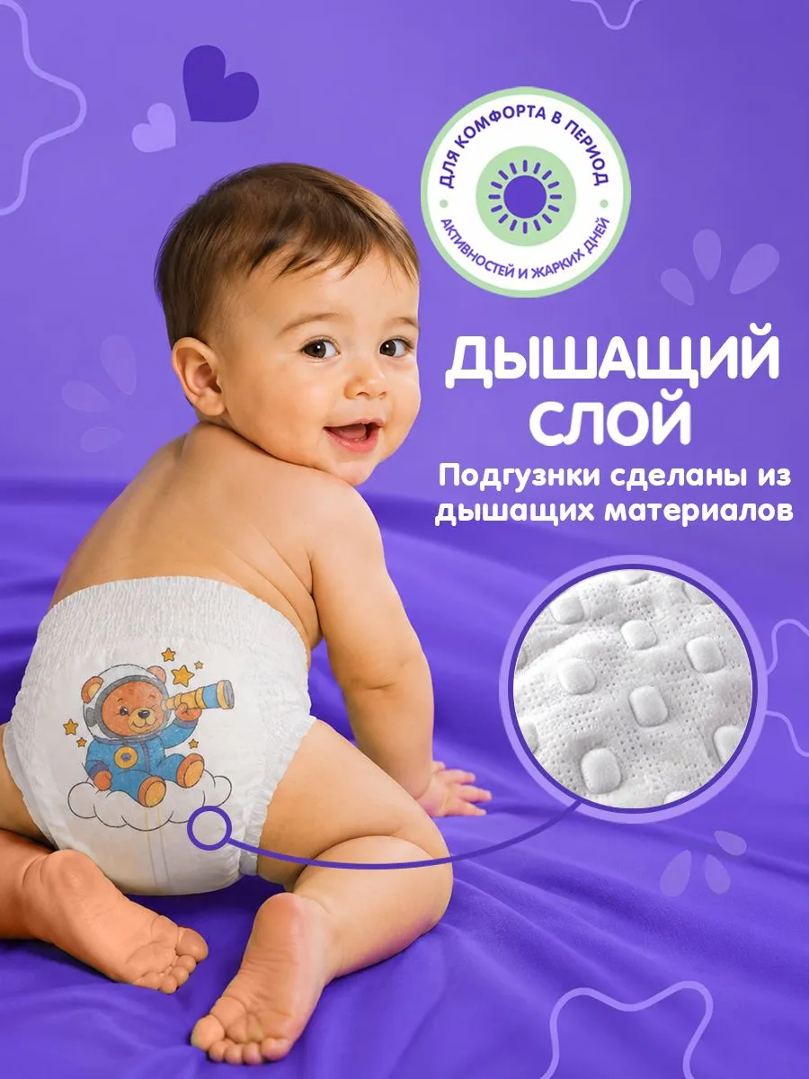 Трусики Mikko Bear Premium ультратонкие M (6 - 10 кг) 62 шт. - фото 11