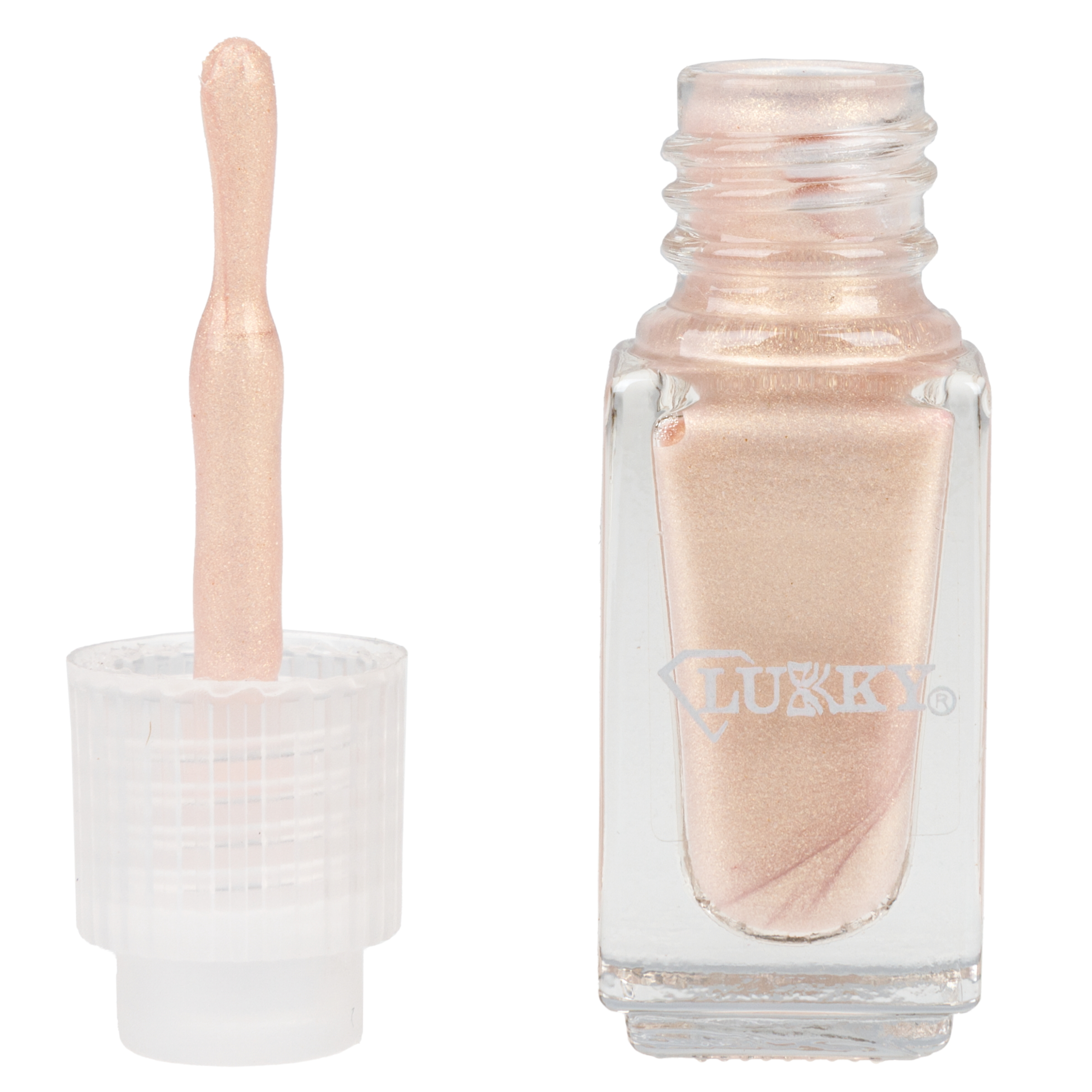 Лак для ногтей 2 шт. LUKKY Diamond Duet двойные золотой с блестками - фото 3