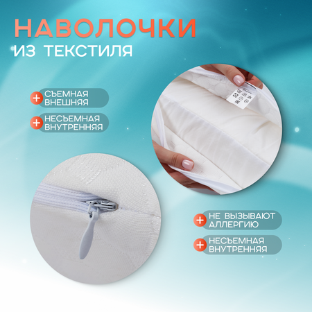 Подушка Beautynomy 40х60 см высота 13 см гипоаллергенная