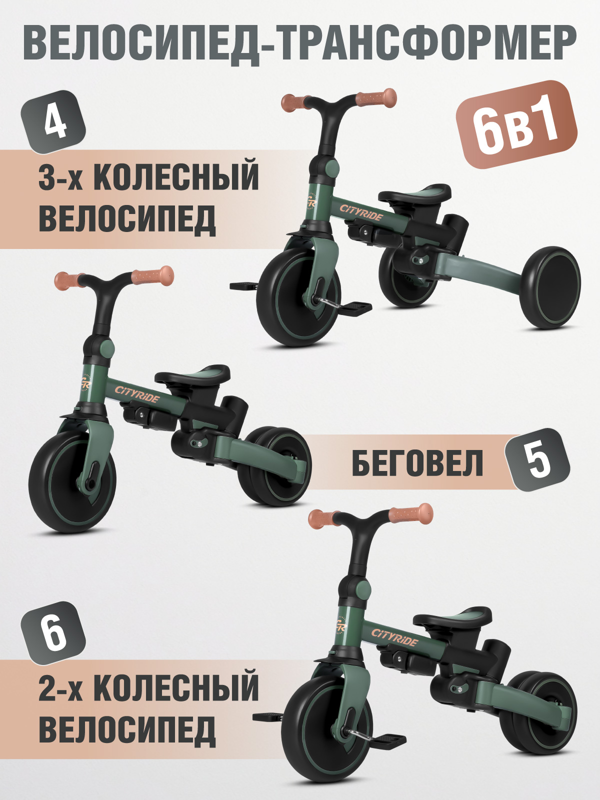 Трехколесный велосипед CITYRIDE - фото 3