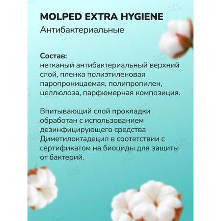 Прокладки Molped Ежедневные женские антибактериальные Antibacterial 28шт