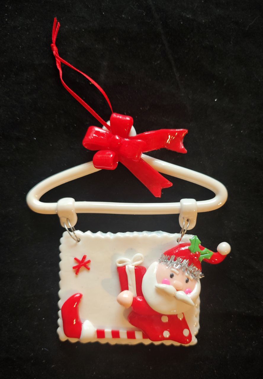 Украшение ёлочное Магия праздника NY18/041 Украшение ёлочное из полимеров: Дед Мороз на вешалке 11-10 cm, матовый - фото 1