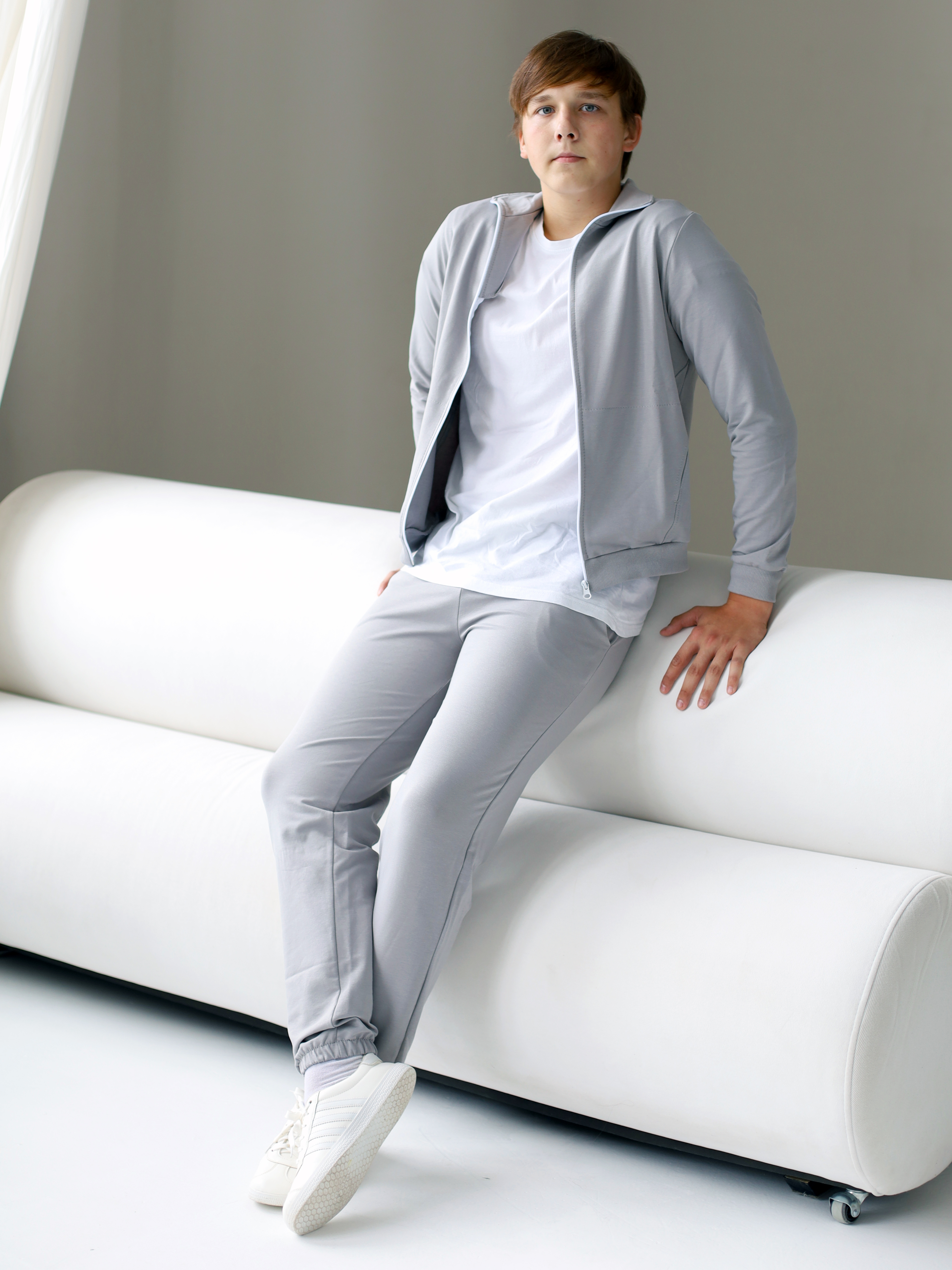 Костюм Агапэ 8015-1_светло-серый - фото 3