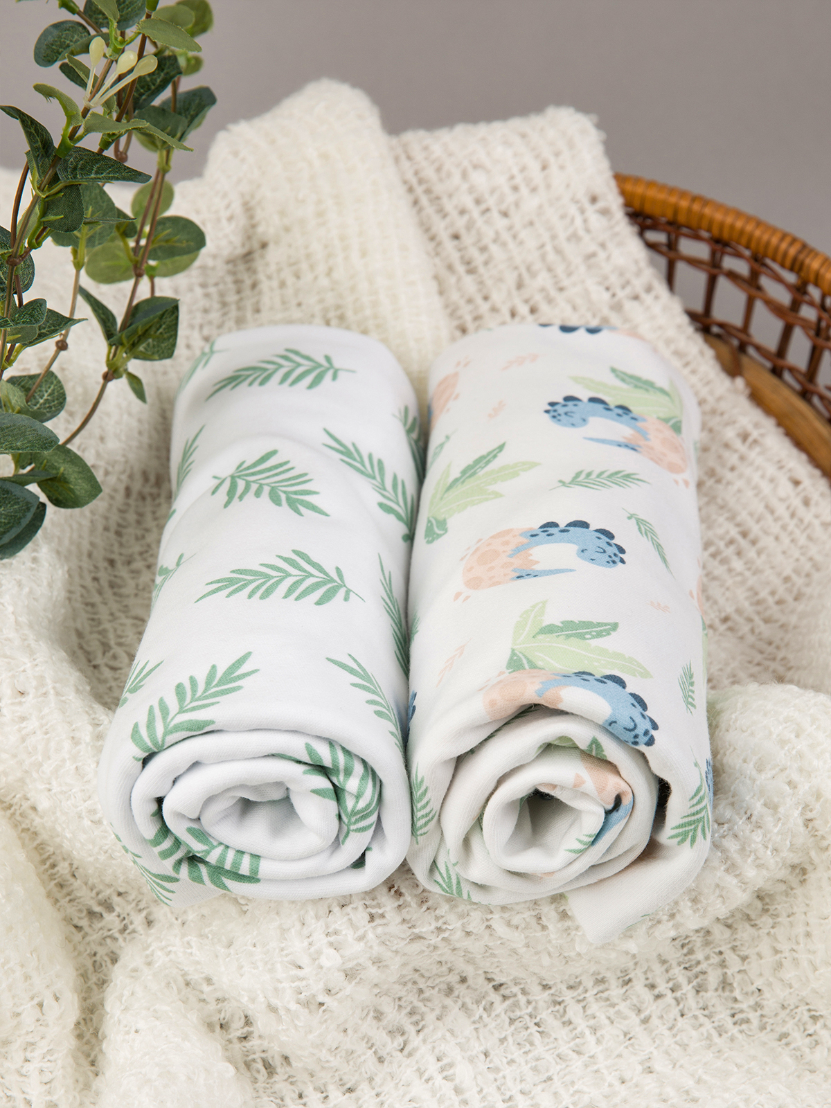 Пелёнка inlovery трикотаж 85х100 см 2 шт. - фото 15