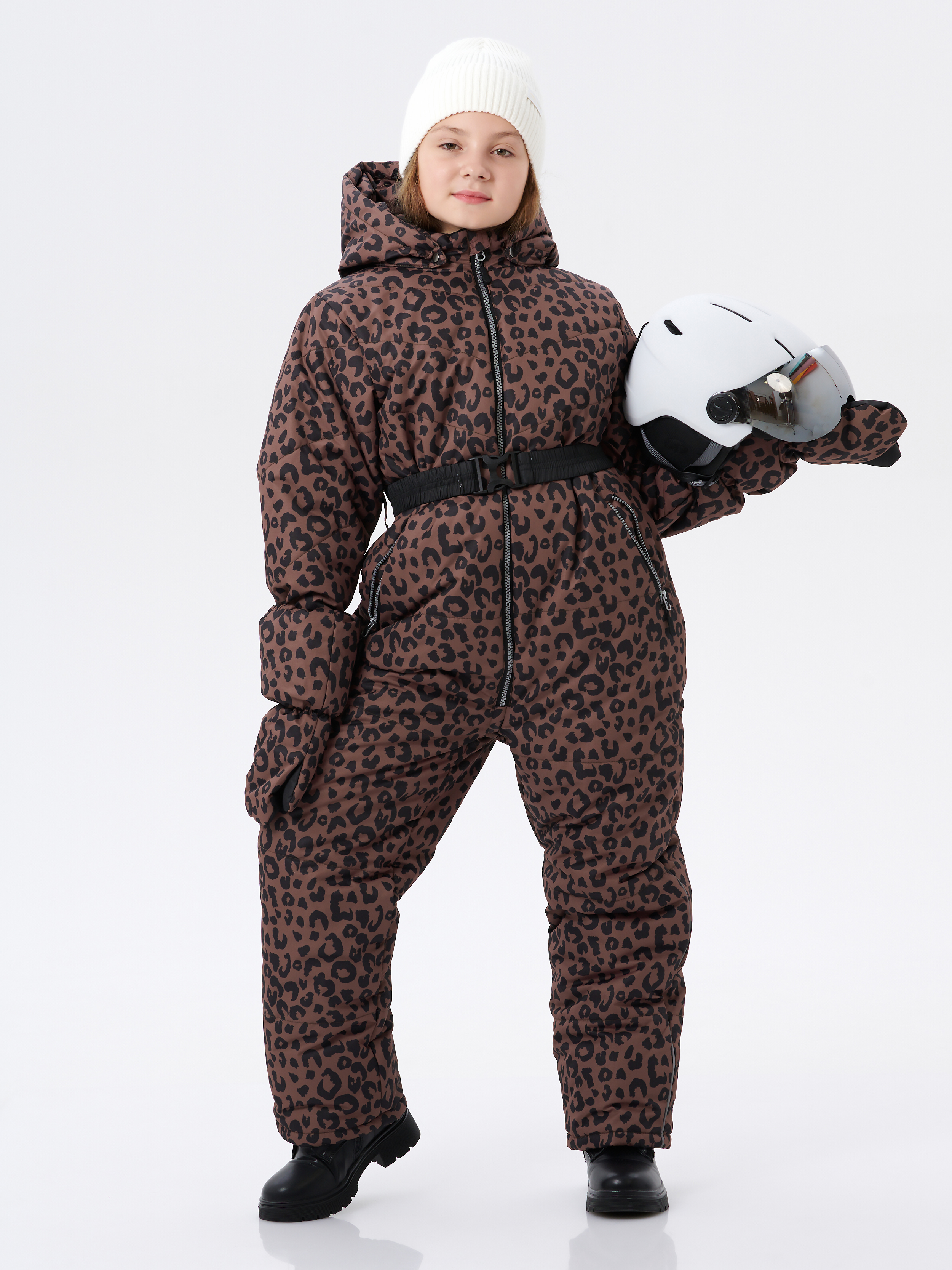 Комбинезон КрутышОк Т-068 коричневый, черный - фото 1