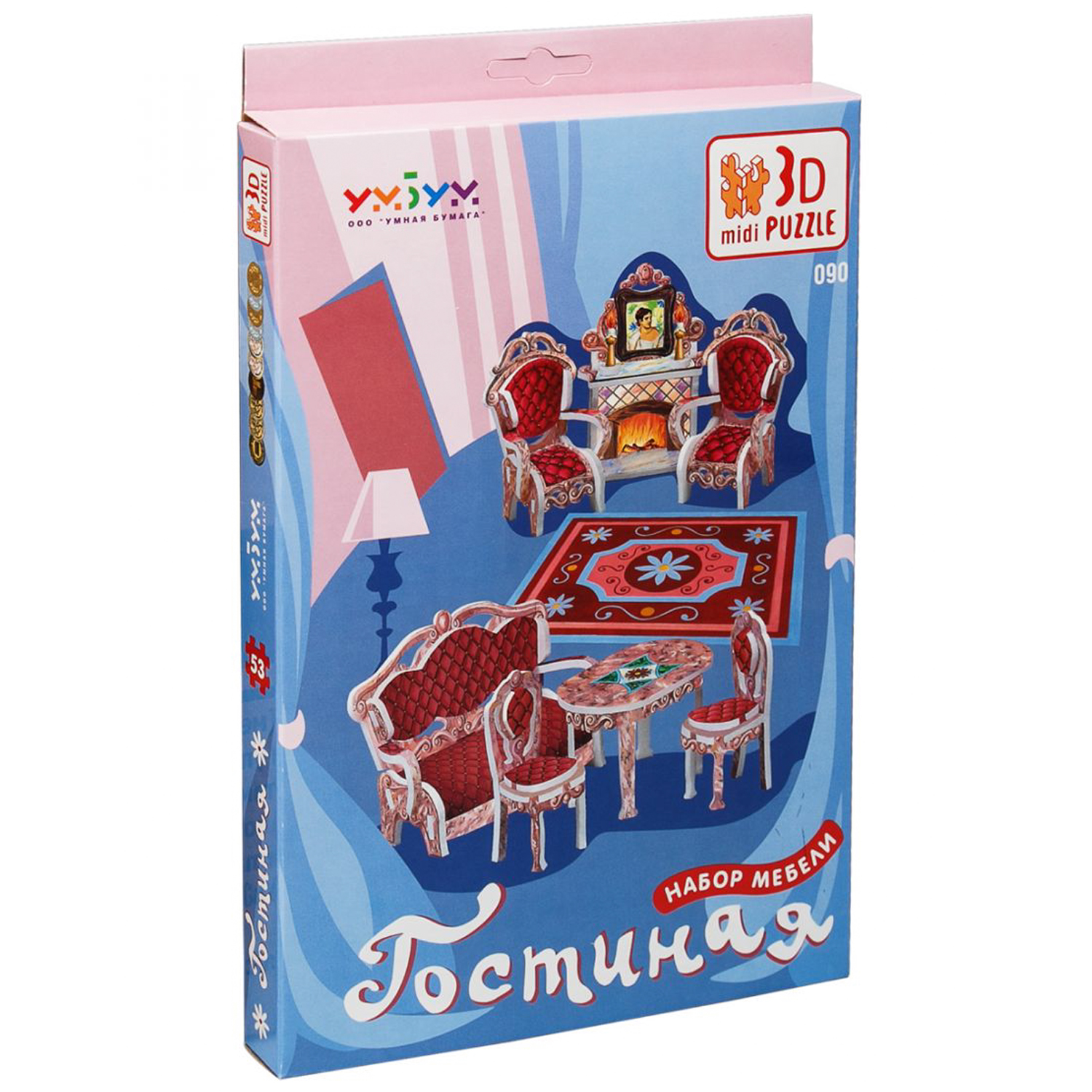 Игрушка из картона Умная бумага Мебель Гостиная 090 - фото 2