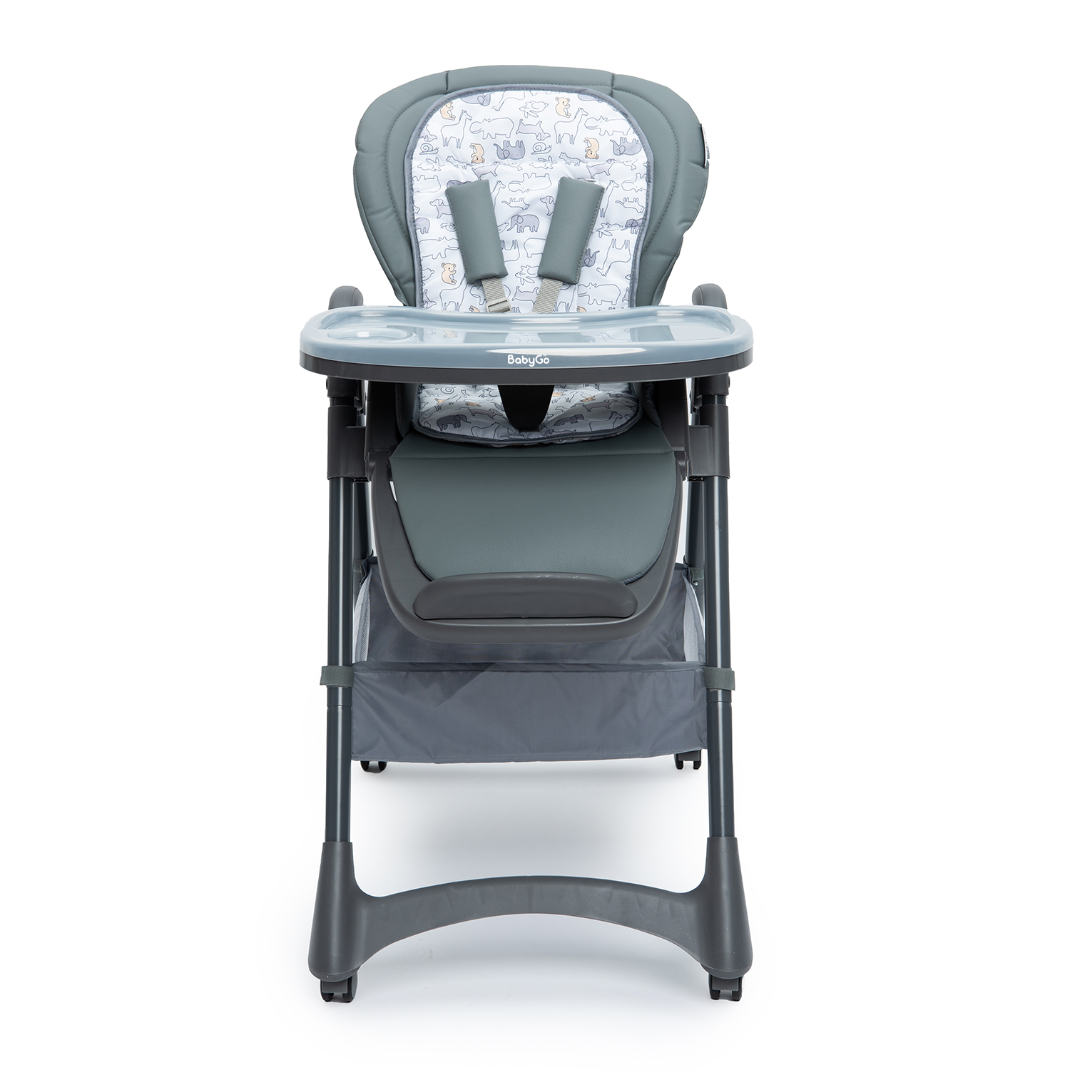 Стульчик для кормления BabyGo Sweet Meals серый - фото 22