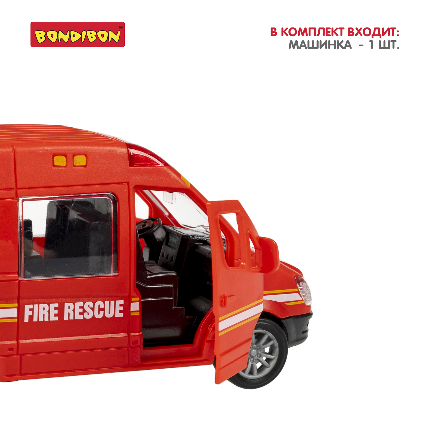 Пожарная машина Bondibon Инерционная машинка ВВ6180 - фото 5