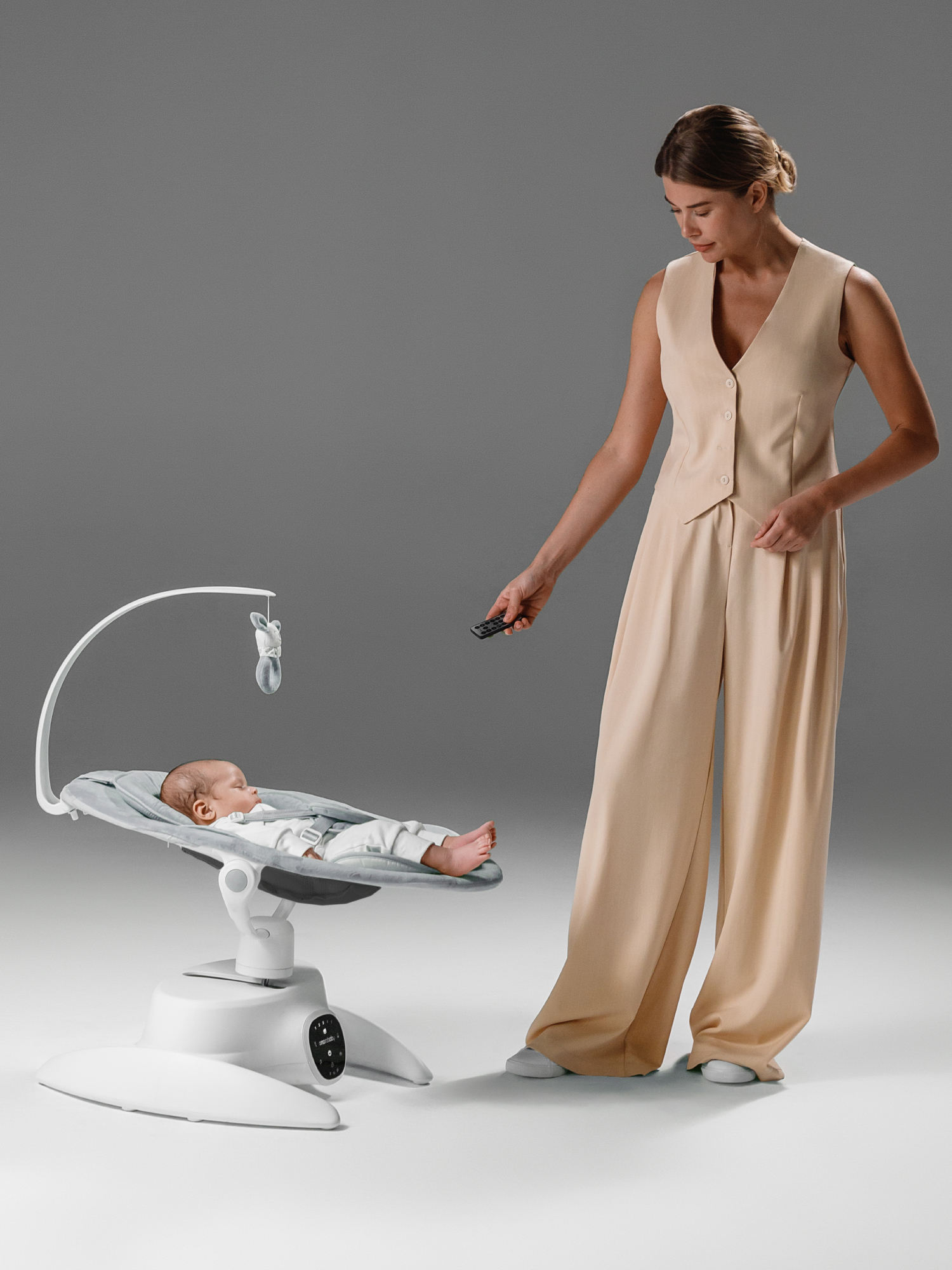 Качели Amarobaby Smart swing серый - фото 13