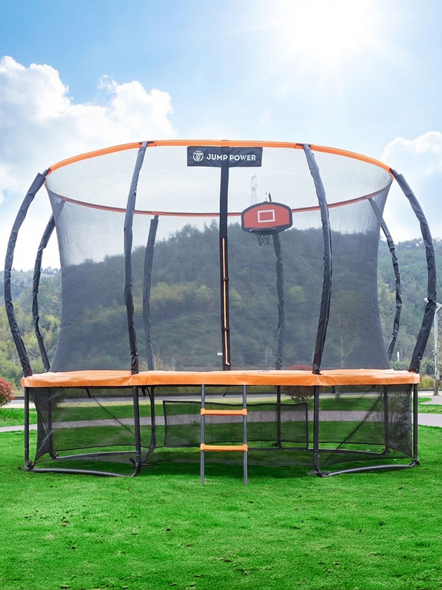 Батут Jump Power 12 ft Pro Inside Basket Orange - фото 25