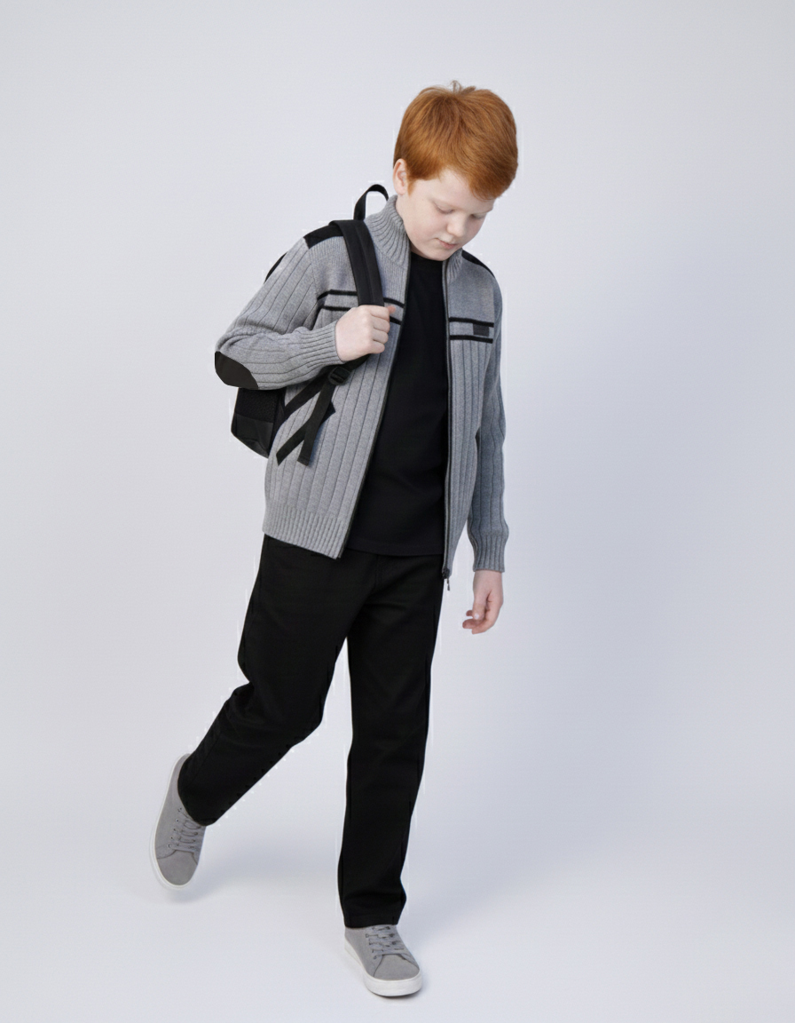 Кардиган AS TEKS VIT-001/ серый - фото 3