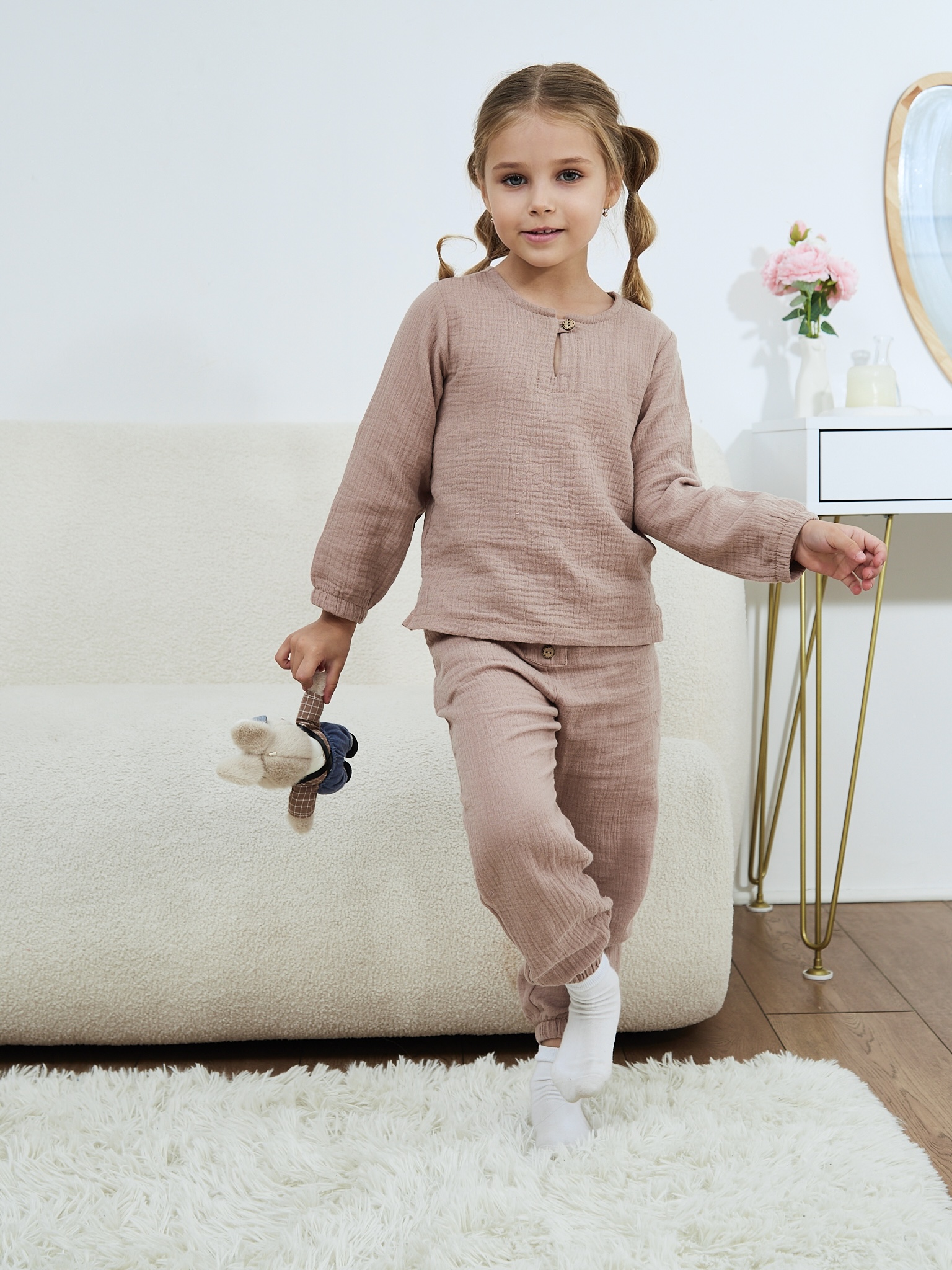 Лонгслив и брюки MOUN Костюм_муслин_бежевый - фото 19