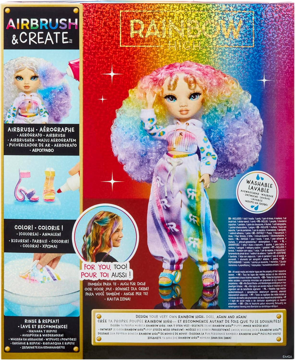 Кукла модельная Rainbow High Color and Create Green Eyes 543343-EUC - фото 4