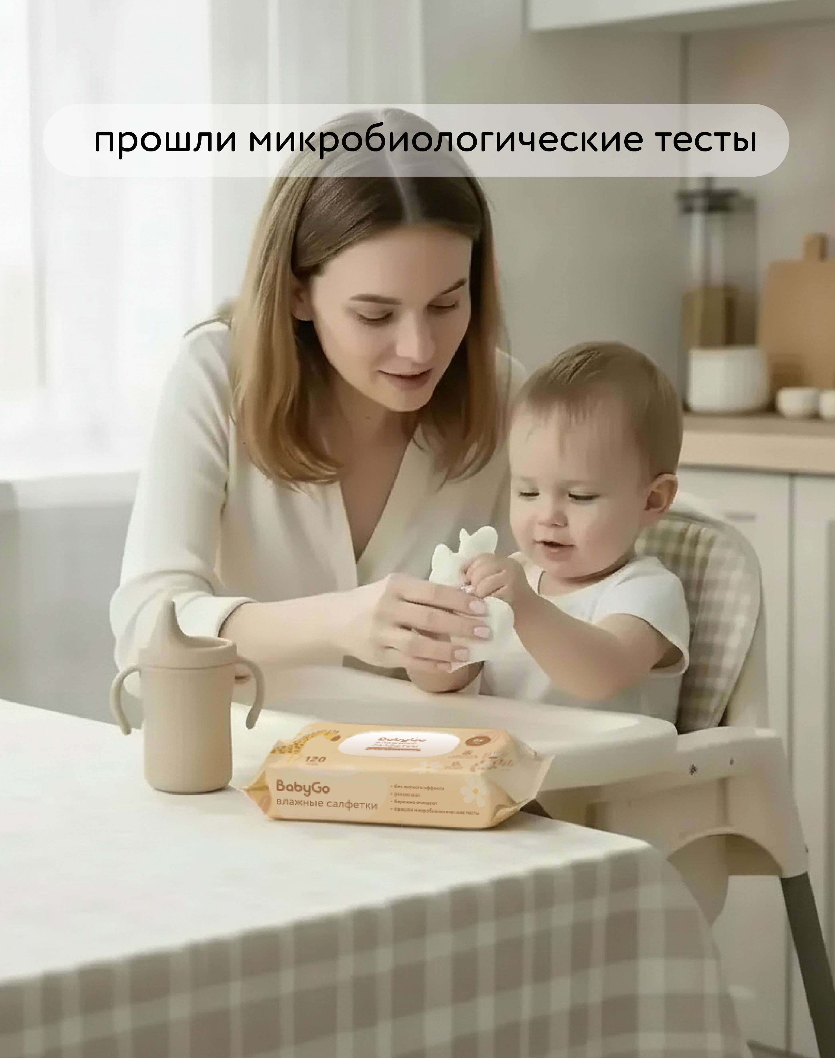 Влажные салфетки BabyGo 120 шт. - фото 4