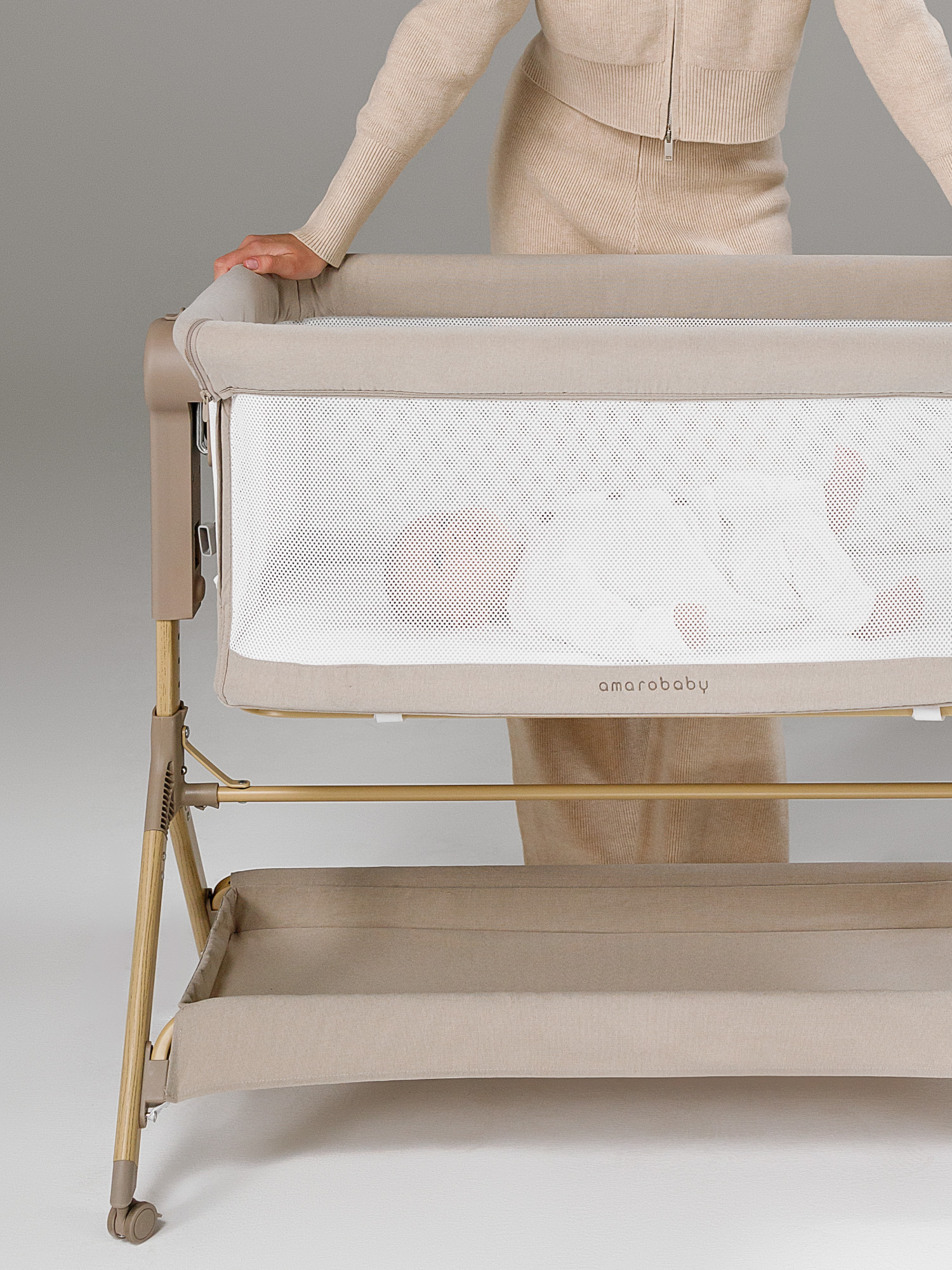 Колыбель Amarobaby Care серый - фото 23