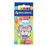 Восковые мелки Brauberg 6 шт.