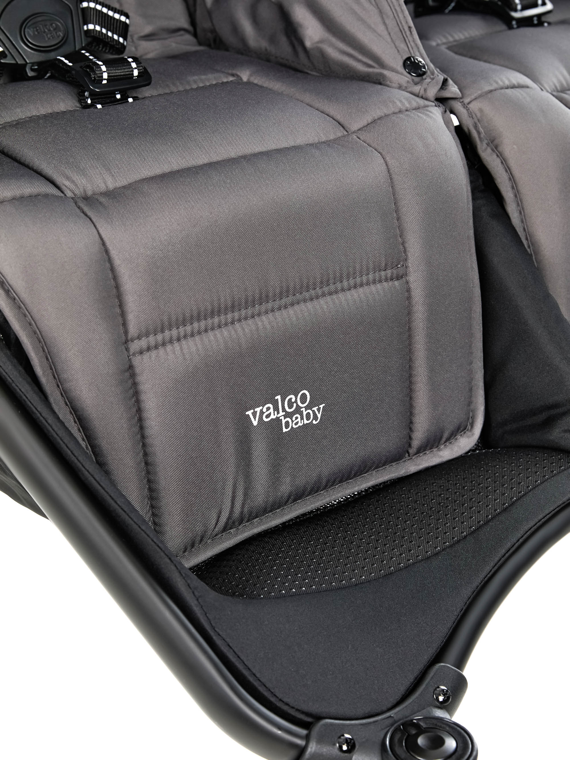 Коляска прогулочная для двойни Valco baby Snap Duo Flatt Matt серый - фото 18