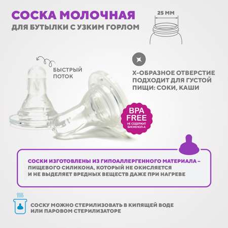 Соска DinoRhino силикон 2 шт.