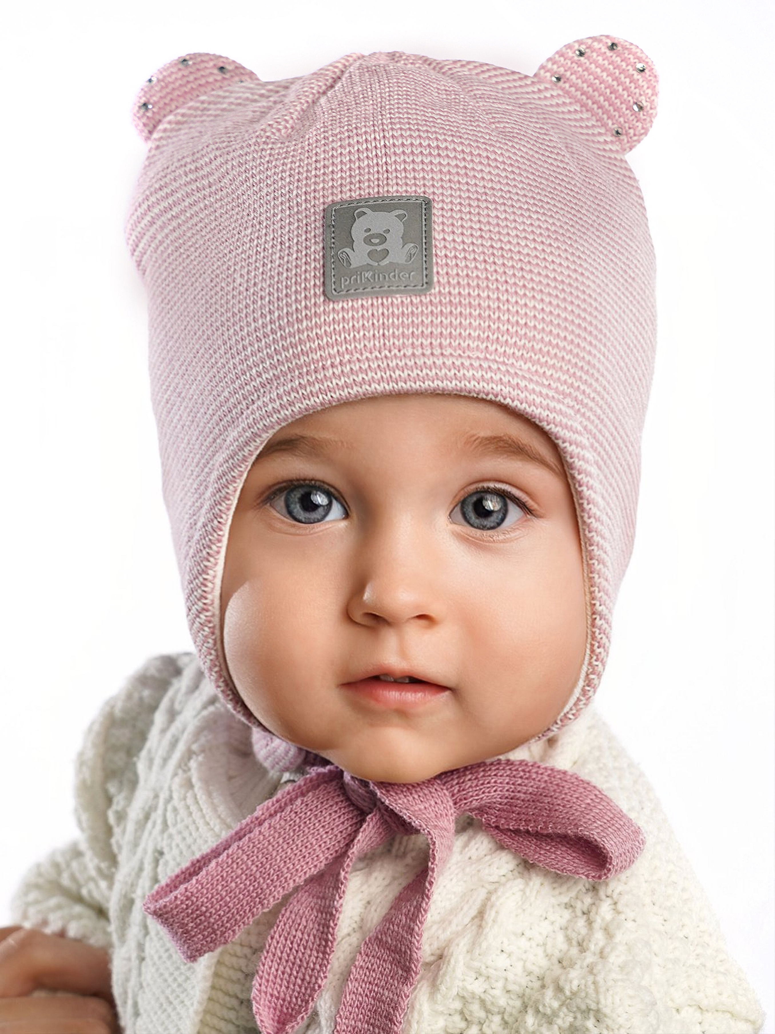 Шапка ПриКиндер D2-1890 Цвет: Розовый/белый - фото 1