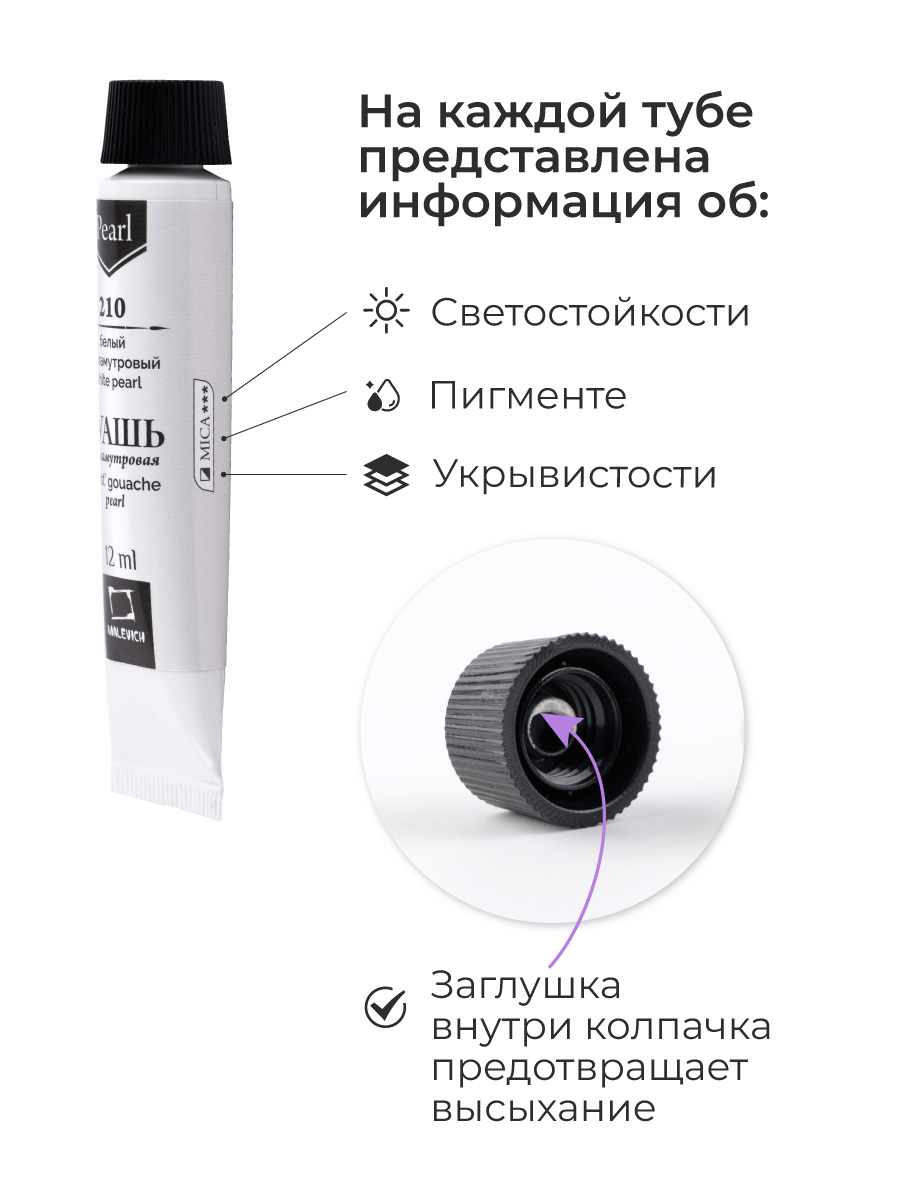 Краски гуашь Малевичъ - фото 3