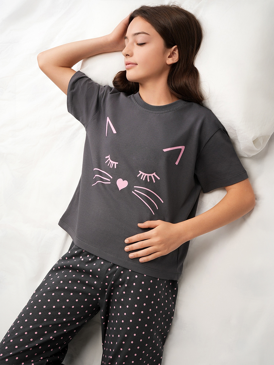 Пижама HappyFox HF8936SPграфит - фото 2