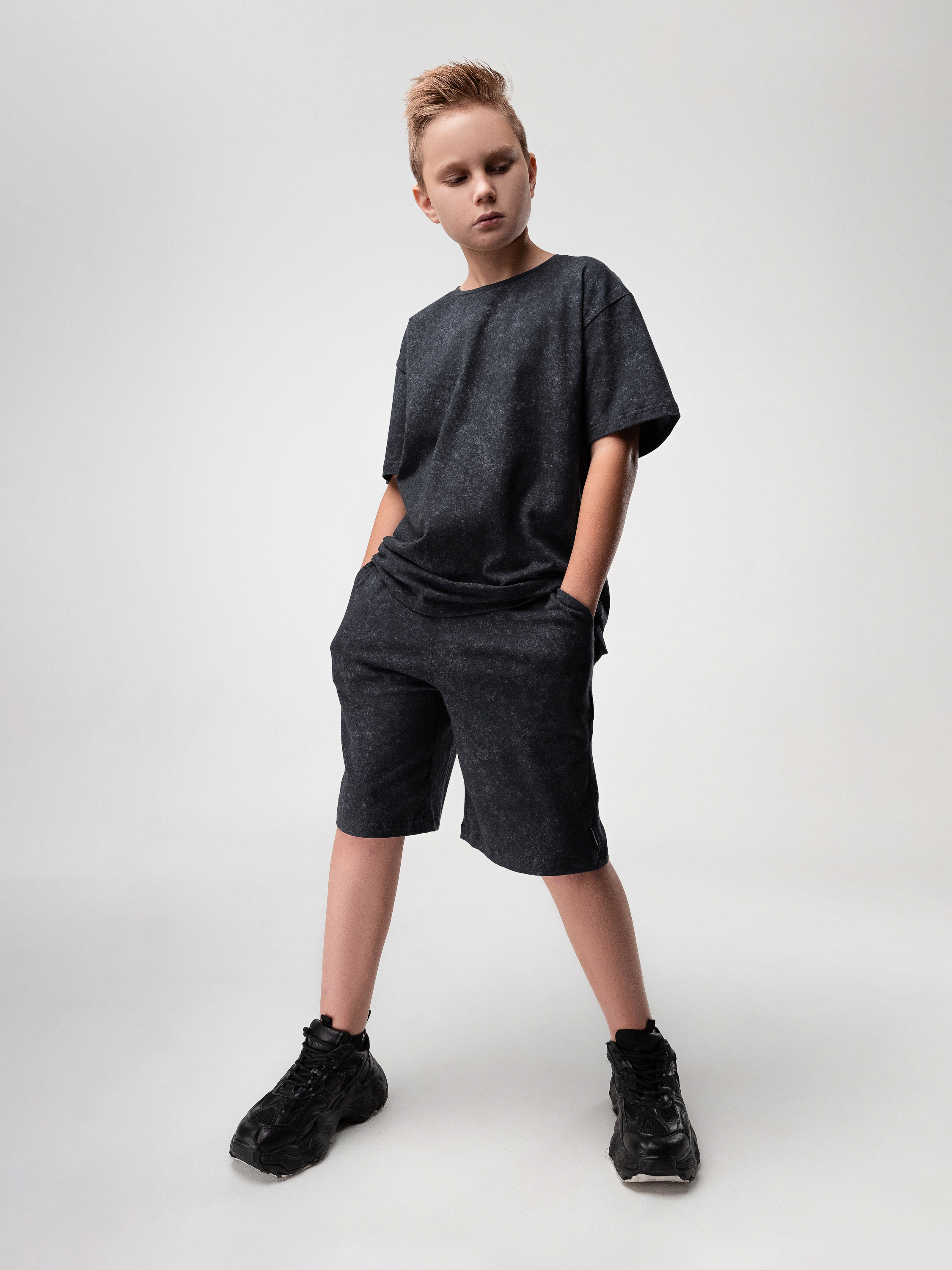 Футболка и шорты Bodo 46-55МU_серый (черный) - фото 4