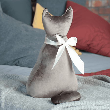 Подушка декоративная BOGACHO Кот Мур коричневого цвета
