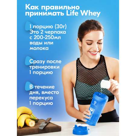 Протеин сывороточный Tree of Life Life Whey 900 гр вкус Клубника