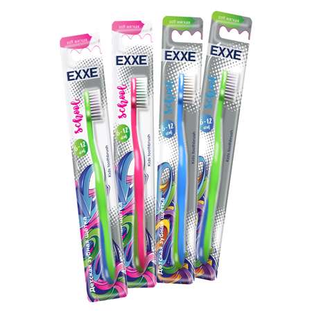 Зубная щетка классическая EXXE от 6 лет в ассортименте