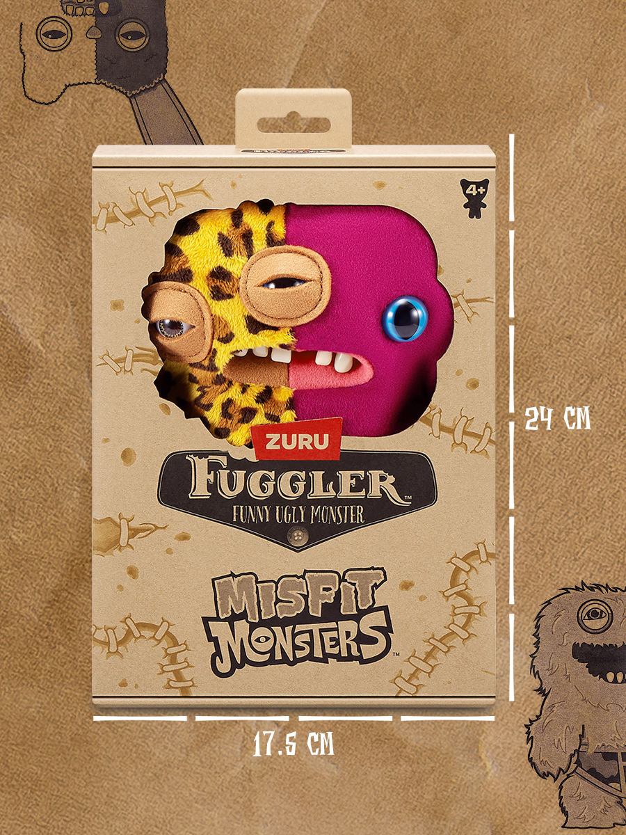 Мягкая игрушка FUGGLER Зубастик Половинки 24 см - фото 3