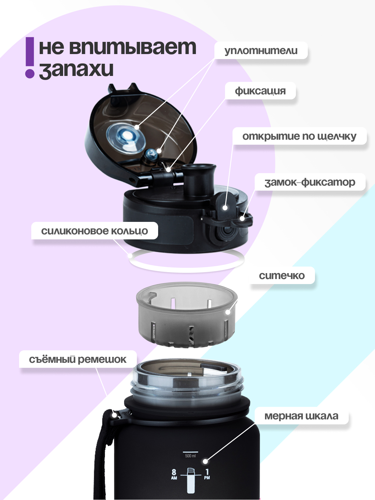Бутылка UZSPACE 1000 мл - фото 4
