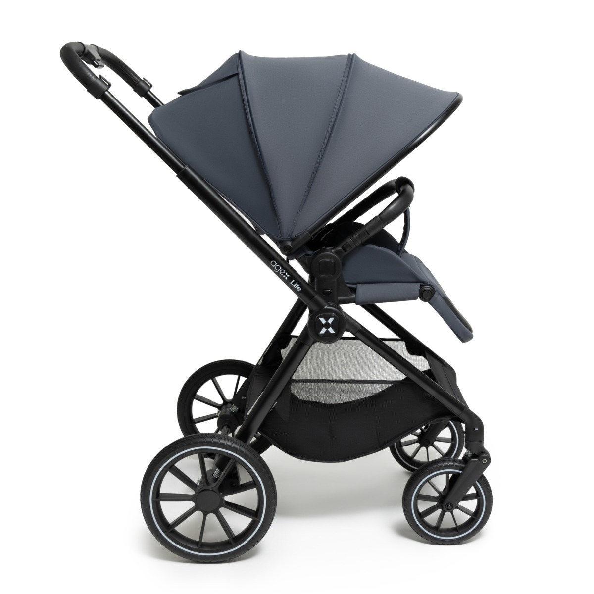 Коляска 2в1 agex Life grey серый - фото 8
