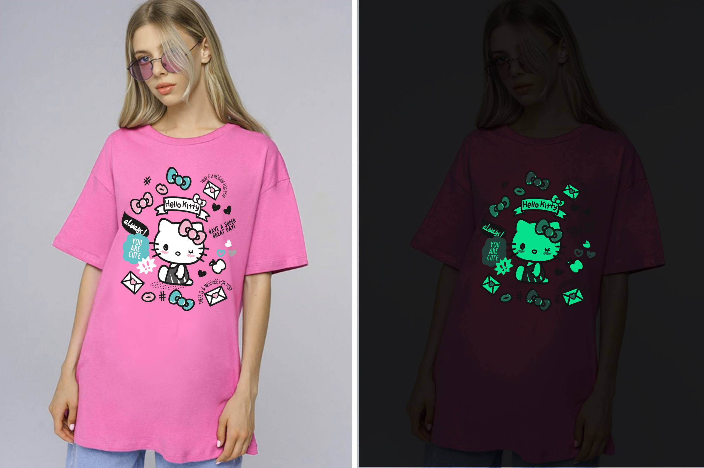 Футболка PRIORITY Hello Kitty розовая - фото 5