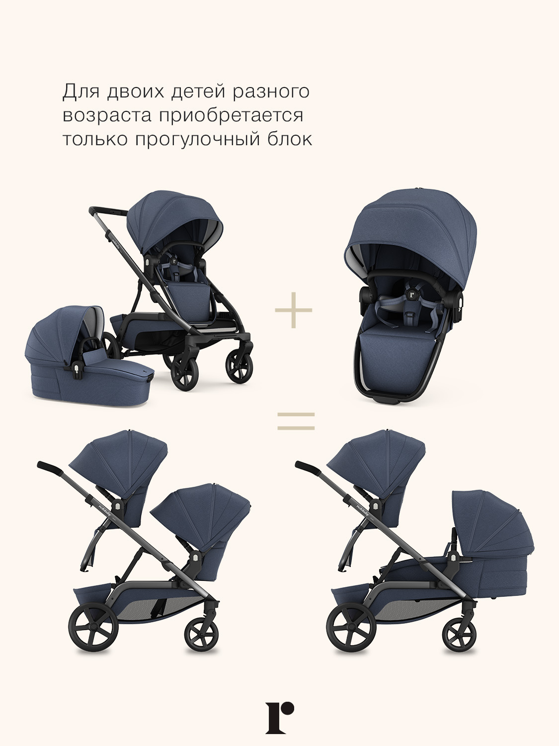 Коляска 2в1 Redsbaby NUVO синий - фото 13