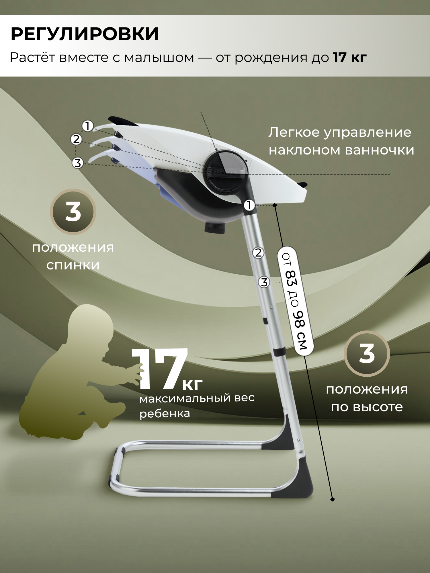 Сиденье для купания Sweet Baby Charli Chair+ White белый - фото 9